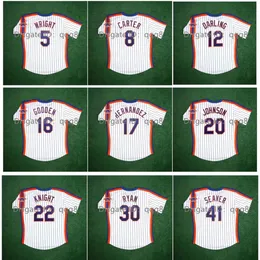 KOB 1986 빈티지 25 번째 패치 야구 저지 Keith Hernandez David Wright Gary Carter Ron Darling Dykstra Dwight Gooden Howard Johnson Ray Knight