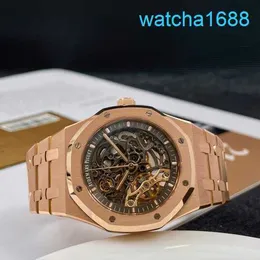 AP Ruch WIST STATR Royal Oak Series 15407or Rose Gold Hollow Dubletulum Watch Watch Mat Fashion Business Sports Sports Watch Mechanic