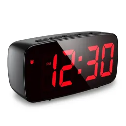 Relógios Novo relógio Controle de voz Snooze Time Clock Digital Tempo TEMPERAÇÃO DISPLAY NOITE RELOJ Despertador Relógios da área de trabalho