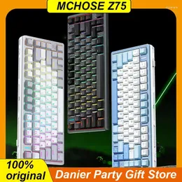 MCHOSE Z75 Индивидуальная механическая игра клавиатура Алюминиевый комки Третий макет