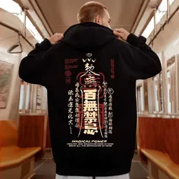 Felpe con cappucci da uomo felpe da personaggio cinese Stampa con cappuccio grafico per uomini Lettera autunnale Y2K Streetwear Felpette anime Harajuku Fashion Pullover Hoodie 240424