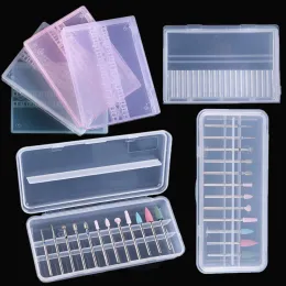 Bits Storage Case for Nail Drill Bits Electric Mill Cutter Holder Container Manicure Drill Acrylic Empty Box Accessories Tool LA9941