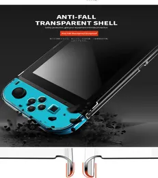 حالة شفافة للكريستال القابلة للفصل لـ Nintendo Nintend Switch NS NX Cases Hard Clear Cover Cover Shell Coque Ultra Thin Bag2601434