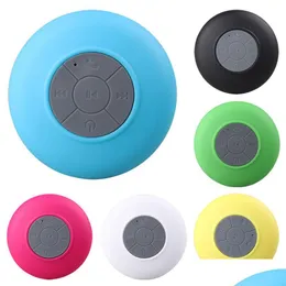 Portable Speakers Mini Bluetooth Speaker Waterproof Wireless Hands Suction Cup For Showers Bathroom Pool Car Mp3 Music Player Drop Del Otjlg
