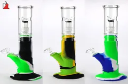 Filtro de alta qualidade Sable Bubbler Silicone Water Tipe Creative Silicon Bong com Pyrex Oil Burner Dab Rig3962875