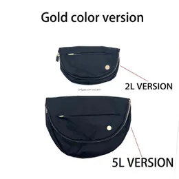 Bolsas de ioga Lu All Night Festival Bag Color Gold Versão 5L Mtifuncional Fitness Outdoor Micro 2L Drop Drop Otugo