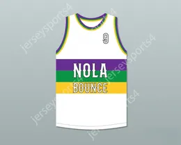 Custom qualsiasi nome Nome Mens Youth/Kids Sissy Nobby 9 NOLA Bounce White Basketball Jersey Top Top S-6XL S-6XL