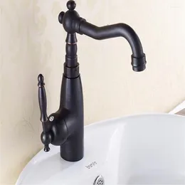 Rubinetti del lavandino da bagno 1 pc cucina/bagno in ottone rouletta bacino mixer tocco nero antico