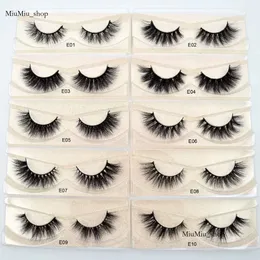 Junto 3D Mink 100% Crueldade Free Handmade reutilizável cílios naturais Wispies False Lashes Makeup E Série Mink Sylehash 175