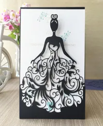 50pcs a laser Cuttões de convite de casamento convidados de boda convite de casamento cartões de convite de casamento Princess Design3277206