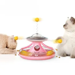Toys Kitten Tumbler Track Balls Toy Cat Careled Carouseling Turntable Peamy Food Toy Intelligenc