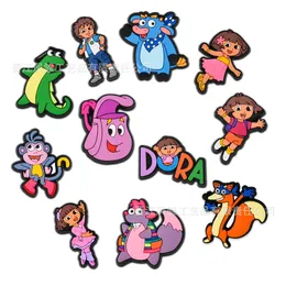 Dziewczęce przyjaciół Zwierzęta Charms Anime Charms Hurtowe wspomnienia z dzieciństwa Zabawny prezent Cartoon Charms But Akcesoria Pvc Dekoracja klamra