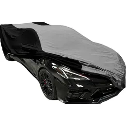 Custom Fit C8 Corvette Indoor/Outdoor Car Cover - Ultraguard Plus Water Resistant 300 Denier Protection for 2020-2024 Corvettes (Red/Black) - C8 Stingray Z51 Z06 E-Ray