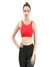 Ny stil yoga bh kvinnor sport topp löpning väst sexig strappy sport bh stockproof yoga behåar push up sportswear fitness skjorta gröda8371142