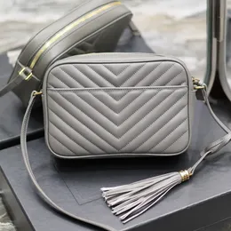 10A Hochwertige Kameratasche aus gestepptem Leder, Designer-Taschen, Damen-Schulterhandtasche, modische Umhängetasche, 23 cm, luxuriöse Damen-Clutch-Geldbörse