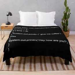 Blankets Funny Java Code Throw Blanket Heavy To Sleep Sofa