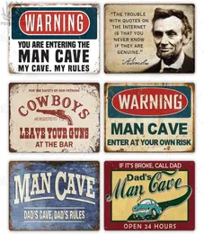 2021 Funny Man Cave Schilder Vintage Metallschild Plaque Metall Vintage Retro Blech Schild Wanddekoration für Man Cave Bar Pub Garage Dekoration8757491