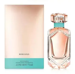 Mulher Perfume Lady Perfume Diamante Spray de ouro rosa 75ml eau de parfumfloral Nota encantadora desodorante Fast Ship8617231