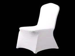 100pcs Universal el Spandex White Chair Cover Lycra Weddings Chair Covers Party Dining Christmas Event Decor Seat Cover Y209796644