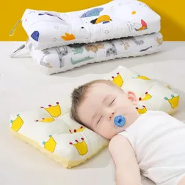 Baby Pillow Pure Cotton Infant Soothing Mood Soft Doublesided Breathable Cartoon Animal Kindergarten Nap Special Product 240415