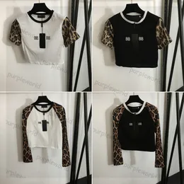 Leopard Print for Women T Shirt TEE TEE TEE CROPS LITET KRÓTKU STALNY