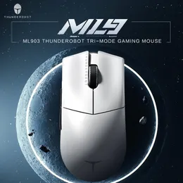 Thunderobot ML903 4K充電ドック付きワイヤレスゲーミングマウス26000 DPI PAW3395ラップトップPC用のBluetooth Wired Gamer 240419