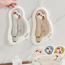 Product 1pc Cute Sloth Pattern Hanging Towel for Kids QuickDrying, Absorbent, and Soft Perfect for Bathroom Accessories