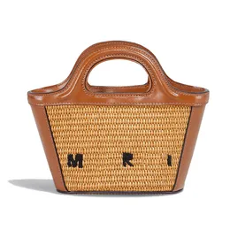 Straw bag women's handbag luxury set embroidered shopping bag grass woven vegetable basket French style shoulder bag crossbody