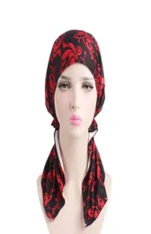 Bandanas floreali donne in pizzo cappello turbante indiano cappelli musulmani bonnet di fiori per berretto di chemioterapia per donne touca Cappelli Donna 20193221660