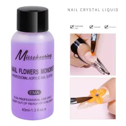 Liquidi da 40 ml Monomero liquido acrilico EMA per estensione intagliatura per intaglio per estensione gel di gullo rimodellata di manicure liquidi cristallini