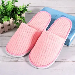 Slippers Coral Fleece Disposable El Travel Slipper Sanitary Party Home Guest Use Folding Unisex Indoor Soft