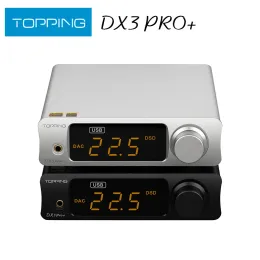 Converter Topping DX3 Pro+ DAC hörlurarförstärkare ES9038Q2M avkodare Bluetooth 5.0 LDAC Audio DX3 Pro med fjärrkontroll DX3 Pro Plus