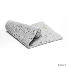 Coperte fasciatura di cotone per neonato coperte a maglia per ragazzi neonati ragazze passeggini da letti per letti da letto da letto da 100*80 cm.