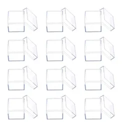 Wrap regalo 12pcs Clear Acrilic Square Cube Candy Box Treat Boxes Contenitori per feste di nozze Bombino per baby Shower CaseGift3088643