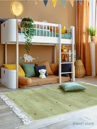 Dywany Tassel Childrens Room Dywany w stylu duszpasterska sypialnia łóżka Dywan Pluszowy miękki dywan Cloakroom Kolny dywan plamisty do salonu