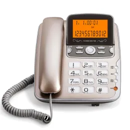 アクセサリー大画面を備えたコード付き電話固定電話フリップバックライトオフィスホームホワイトのためのオフィス用コール転送デスクトップ電話