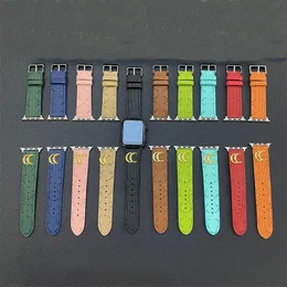 Vertical Stripes Metal Logo Smart Straps Watch Band for Apple iWatch Watchbands Designers 3 4 5 6 7 8 Se Ultra 38mm 40mm 41mm 42MM 44MM 45mm 49mm Waist Bracelet No Box