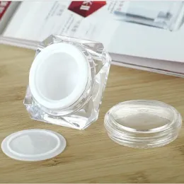 アナライザー30pcs/lot 5g 10g 15gアクリルダイヤモンドシェイプクリームボトル空のメイクアップクリームジャー化粧品パッケージ小さなプラスチックジャーポット
