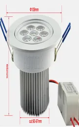 7W LED 천장 다운 조명 전구 7x1W 오목한 다운 라이트 Dimmable 110V 220V AC Nondimmiable 85265V High Power 7 Watt Bright SPO1193066