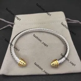 Роскошь Дэвид Юрма Браслет Кабельные браслеты DY Pulsera Designer Jewelry Женщины мужчины серебряная золотая жемчужная головка x браслет манжета David Y Ювелирные украшения рождественский подарок 5 мм 986