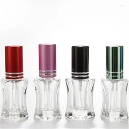 Garrafas de armazenamento 100pcs/lote 6ml mini cintura de perfume de vidro lindo boné dourado fácil para viajar