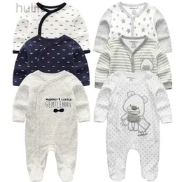 Rompers Newborn Baby Winter Olde 2/3pcs мальчики для мальчиков, девочки, ссоры с длинным рукавом Roupas Infantis Menino Costumes D240425