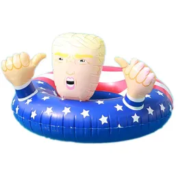 Trump Swimming Pool Party Summer Summer PVC flutuando anel de natação inflável para adultos