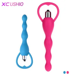 Silicone Anal Vibrator Butt Plug Clitoris Vibratore Massager Anal Sex Products Anal Plugs Sex Toys per donna S10185282535