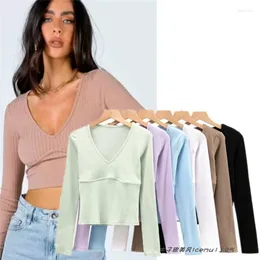 Camisas femininas CHAMADAS ENTREGADAS EXCETAS O ombro de baixo corte sexy de pêlo Vad