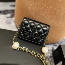 Moda klasik bayan mini bel çanta tasarımcısı eşkenar dörtgen omuz çantaları inci zincir crossbody göğüs cüzdan cüzdan cüzdan fanny cyd24042402-12