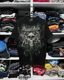 Erkek Tişörtleri Camiseta Punk Solta De Manga Curta Maskulina Üst Algodo Estampado Tendncia Rua Hip Hop Vintage Camiseta Sıradan Unissex N Y2K H240425