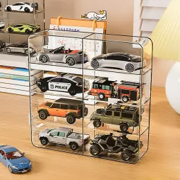 Cesti 1/64 Visualizza acrilica per le ruote calde Mini Modelfk Modelfk, Tomica, auto giocattolo Clear Showcase Cabinet Storage Box Cabinet