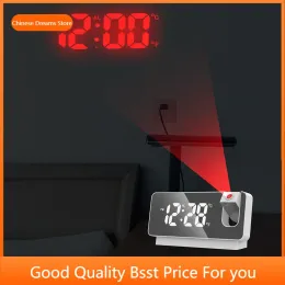 Zegary LED Digital Smart Alarm Watch Watch Table Electronic Desktop Clocks USB Wake Up Clock z 180d Time Projector Duct