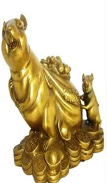 BONGO DINHEIRO Pocket Ingot Lucky Gold Rat Bronze Ornaments0126555216